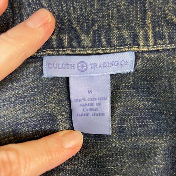 Duluth Trading Co Button Denim Shacket size M - Picture 9 of 10